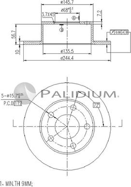 Ashuki P331-006 - Гальмівний диск avtolavka.club