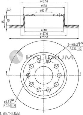 Ashuki P331-001 - Гальмівний диск avtolavka.club