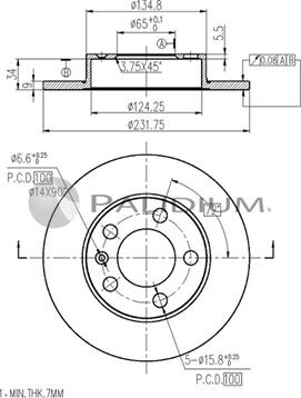 Ashuki P331-003 - Гальмівний диск avtolavka.club