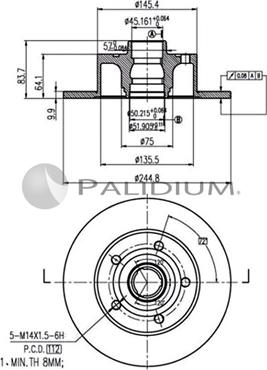 Ashuki P331-016 - Гальмівний диск avtolavka.club