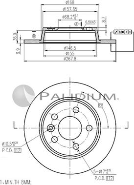 Ashuki P331-036 - Гальмівний диск avtolavka.club