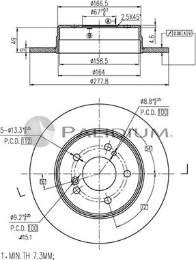 Ashuki P331-037 - Гальмівний диск avtolavka.club