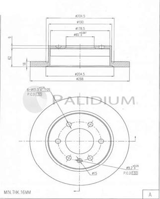 Ashuki P331-150 - Гальмівний диск avtolavka.club