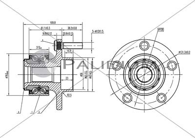 Ashuki PAL6-2013 - Комплект підшипника маточини колеса avtolavka.club