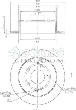 Ashuki SY606-19 - Гальмівний диск avtolavka.club