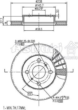 Ashuki T601-08 - Гальмівний диск avtolavka.club