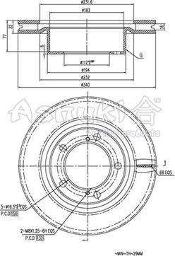 Ashuki T603-45 - Гальмівний диск avtolavka.club