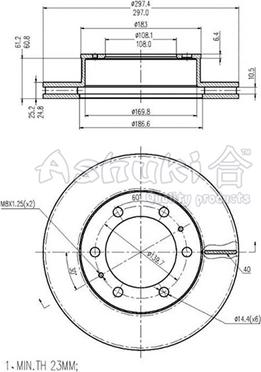 Ashuki T603-40 - Гальмівний диск avtolavka.club