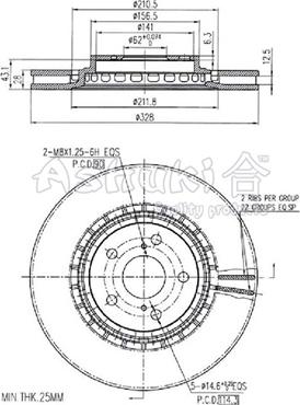 Ashuki T603-85 - Гальмівний диск avtolavka.club