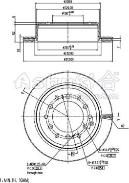 Ashuki T603-82 - Гальмівний диск avtolavka.club