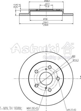 Ashuki T603-30 - Гальмівний диск avtolavka.club