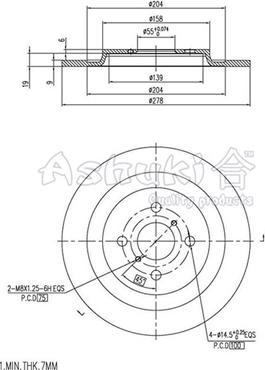 Ashuki T603-38 - Гальмівний диск avtolavka.club