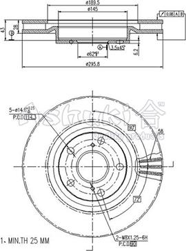 Ashuki T603-37 - Гальмівний диск avtolavka.club