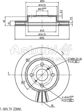 Ashuki T602-30 - Гальмівний диск avtolavka.club