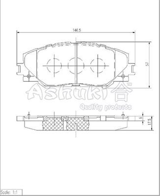 Ashuki T113-15 - Гальмівні колодки, дискові гальма avtolavka.club