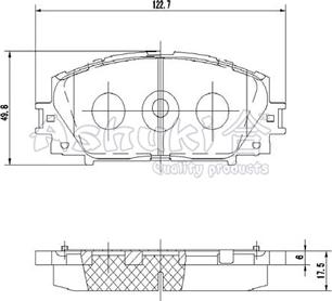 Ashuki T112-76 - Гальмівні колодки, дискові гальма avtolavka.club