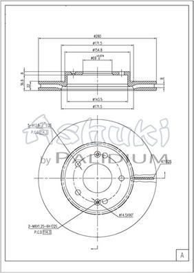 Ashuki Y089-71 - Гальмівний диск avtolavka.club