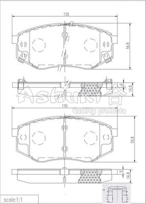 Ashuki Y029-50 - Гальмівні колодки, дискові гальма avtolavka.club