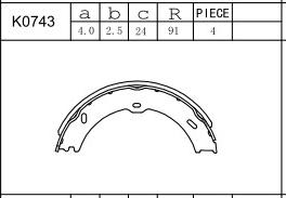 Asimco K0743 - Комплект гальм, ручник, парковка avtolavka.club