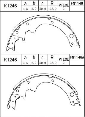 Asimco K1246 - Комплект гальм, барабанний механізм avtolavka.club