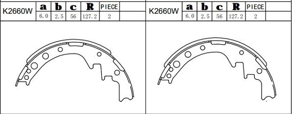 Asimco K2660W - Комплект гальм, барабанний механізм avtolavka.club