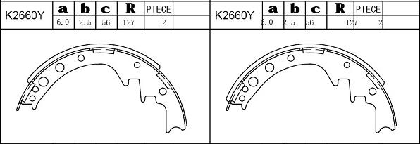 Asimco K2660Y - Комплект гальм, барабанний механізм avtolavka.club