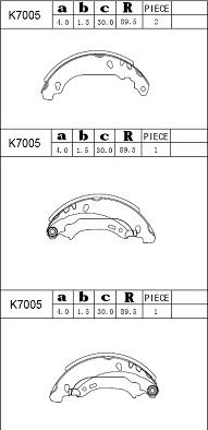 Asimco K7005 - Комплект гальм, барабанний механізм avtolavka.club