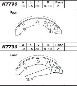 Asimco K7790 - Комплект гальм, барабанний механізм avtolavka.club