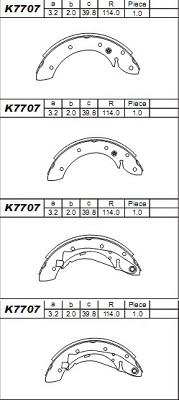 Asimco K7707 - Комплект гальм, барабанний механізм avtolavka.club