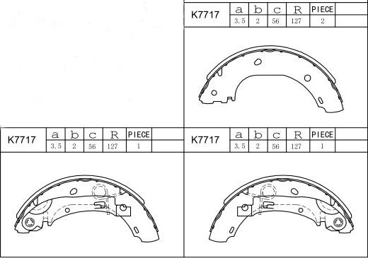 Asimco K7717 - Комплект гальм, барабанний механізм avtolavka.club