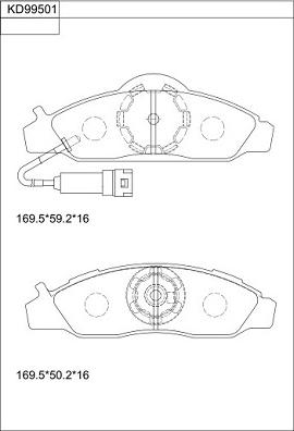 Asimco KD99501 - Гальмівні колодки, дискові гальма avtolavka.club