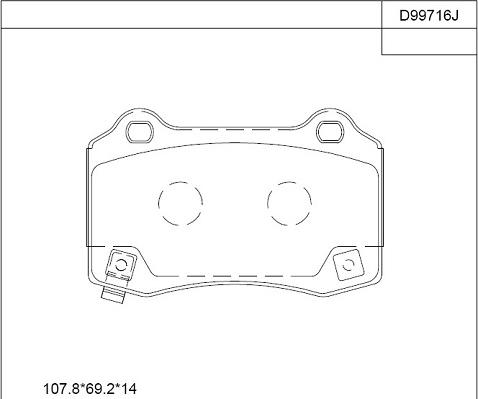 Asimco KD99716 - Гальмівні колодки, дискові гальма avtolavka.club