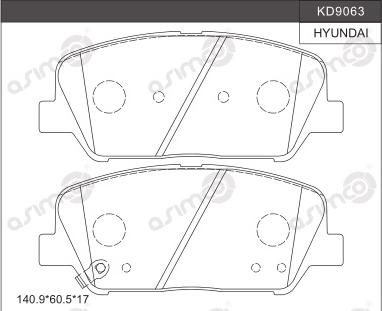 Asimco KD9063 - Гальмівні колодки, дискові гальма avtolavka.club