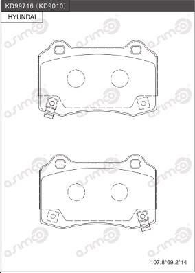 Asimco KD9010 - Гальмівні колодки, дискові гальма avtolavka.club