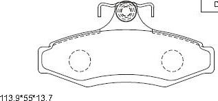 Asimco KD9754 - Гальмівні колодки, дискові гальма avtolavka.club