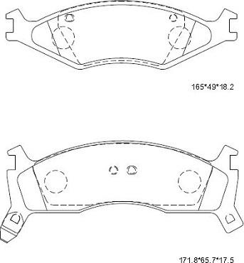 Asimco KD9710 - Гальмівні колодки, дискові гальма avtolavka.club