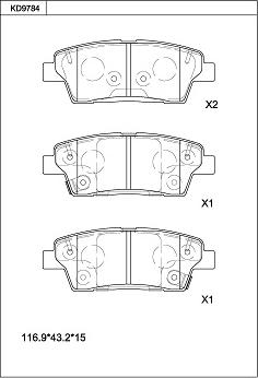 Asimco KD9784 - Гальмівні колодки, дискові гальма avtolavka.club