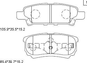 Asimco KD4730 - Гальмівні колодки, дискові гальма avtolavka.club