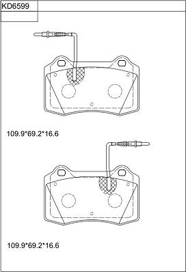 Asimco KD6599 - Гальмівні колодки, дискові гальма avtolavka.club