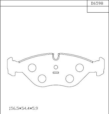 Asimco KD6598 - Гальмівні колодки, дискові гальма avtolavka.club