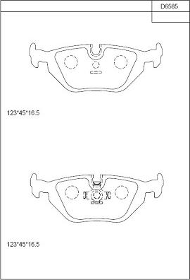 Asimco KD6585 - Гальмівні колодки, дискові гальма avtolavka.club