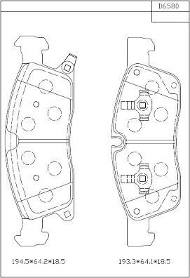 Asimco KD6580 - Гальмівні колодки, дискові гальма avtolavka.club