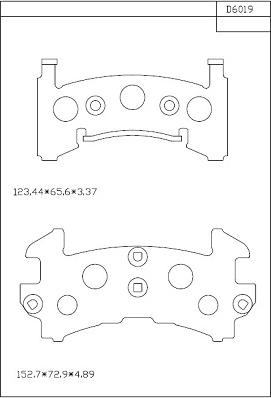 Asimco KD6019 - Гальмівні колодки, дискові гальма avtolavka.club