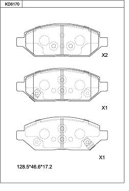 Asimco KD6170 - Гальмівні колодки, дискові гальма avtolavka.club