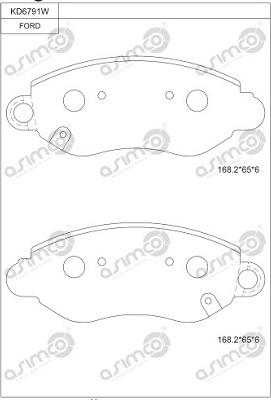 Asimco KD6791W - Гальмівні колодки, дискові гальма avtolavka.club