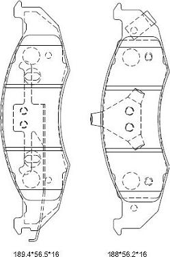 Asimco KD6777 - Гальмівні колодки, дискові гальма avtolavka.club