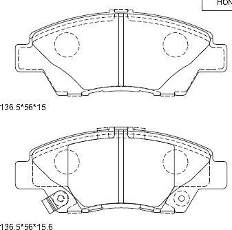 Asimco KD1506 - Гальмівні колодки, дискові гальма avtolavka.club