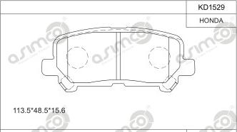 Asimco KD1529 - Гальмівні колодки, дискові гальма avtolavka.club