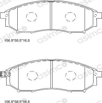 Asimco KD1301 - Гальмівні колодки, дискові гальма avtolavka.club