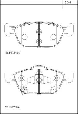 Asimco KD1202 - Гальмівні колодки, дискові гальма avtolavka.club